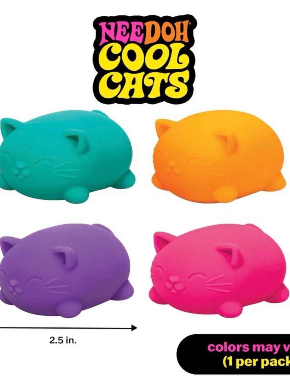NEW NeeDoh Pink Cool Cats Squishy - Picture 3 of 4
